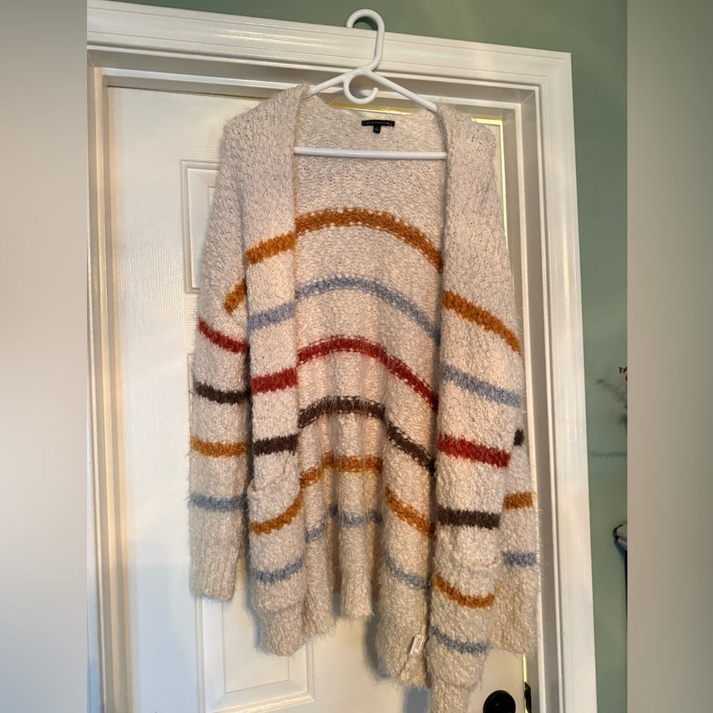 Staccato Cream Multicolor Striped Cardigan